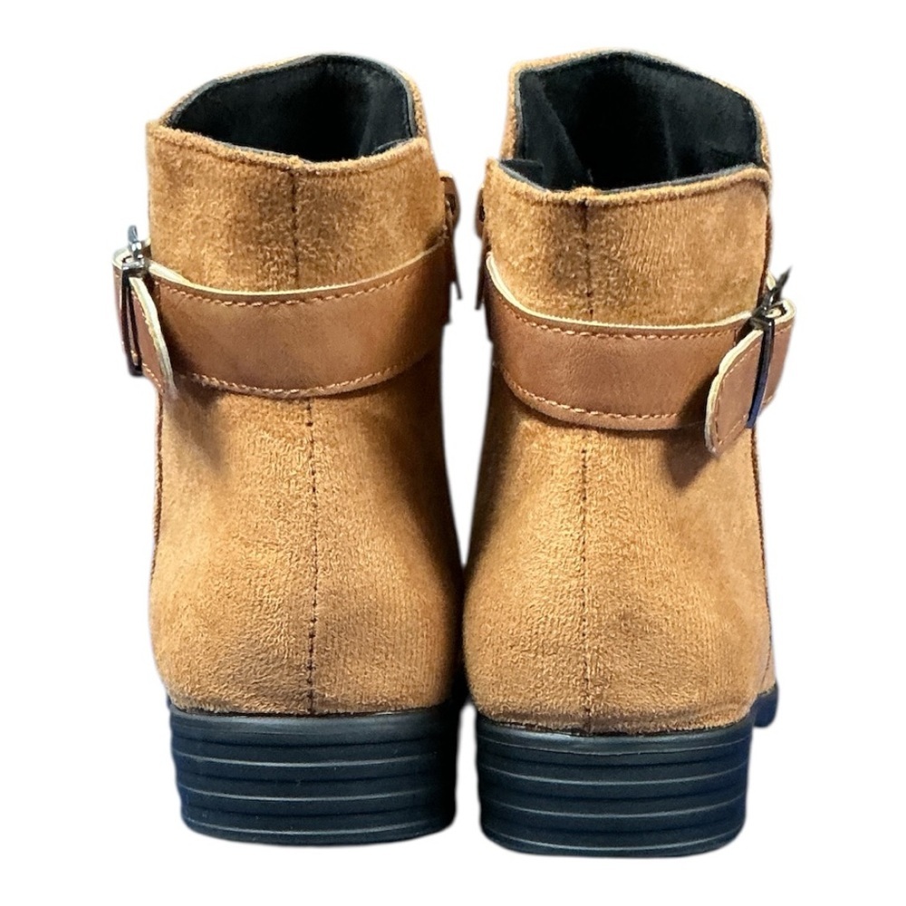 Boutique - NEW - Tan Heeled Suede Ankle Boots - Picture 2 of 5